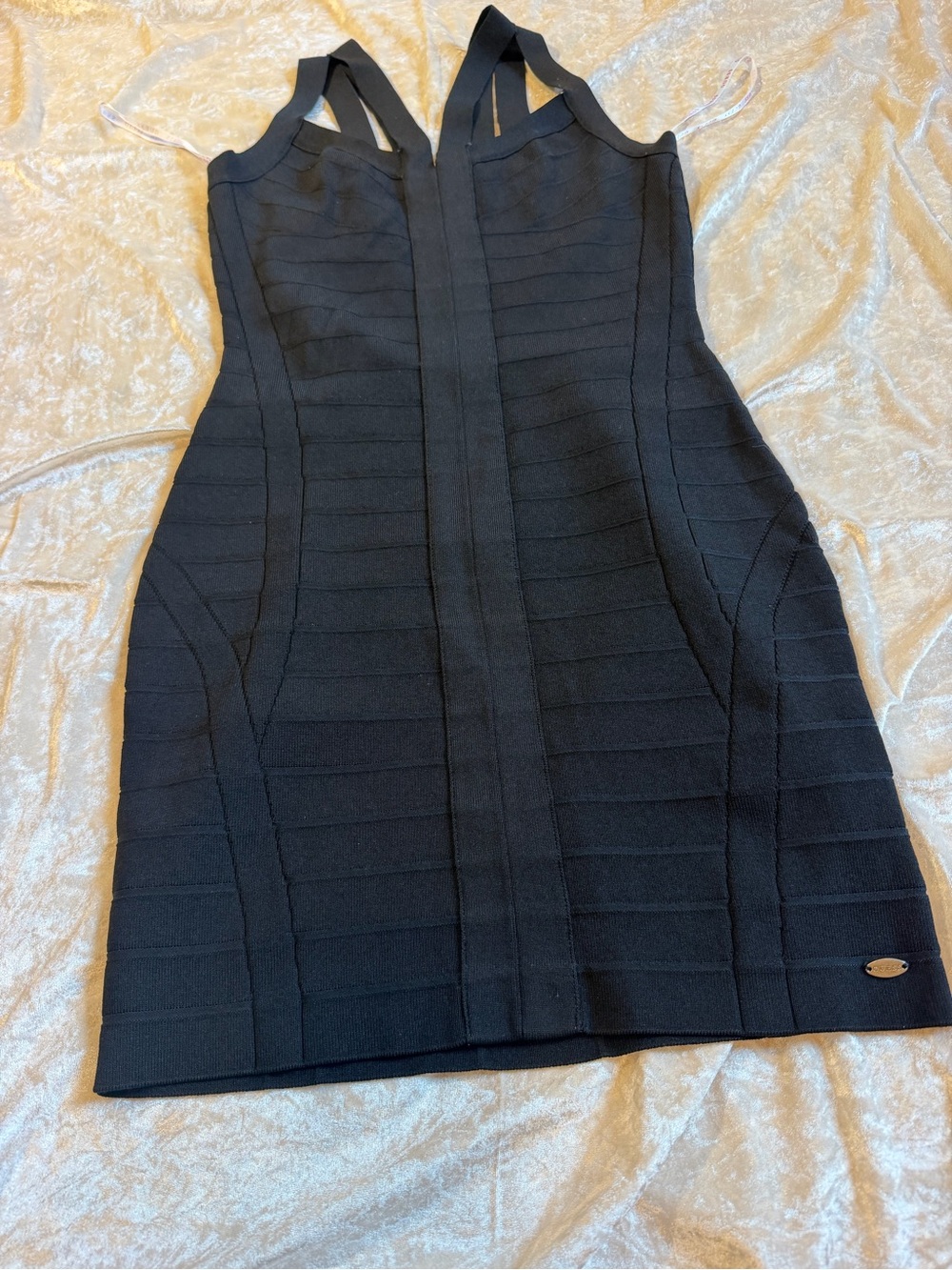 GUESS Black Bandage Bodycon Cutout Mini Dress Size L | Y2K Going Out
